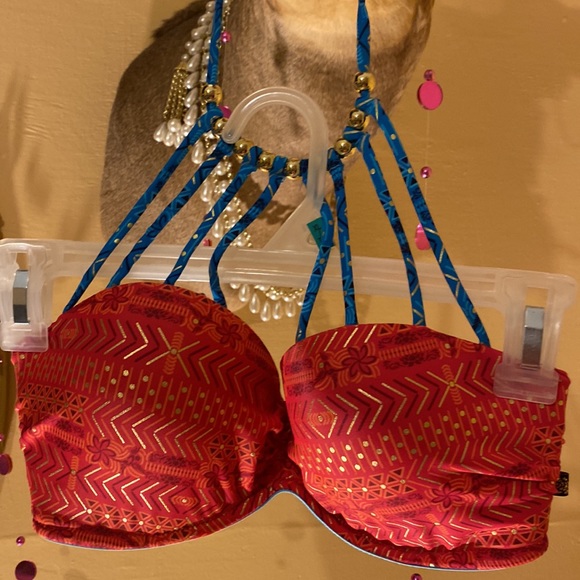 👙SEXY La Vie En Rose brand new never worn Size small Intricate beading/design🩱 - Picture 5 of 11